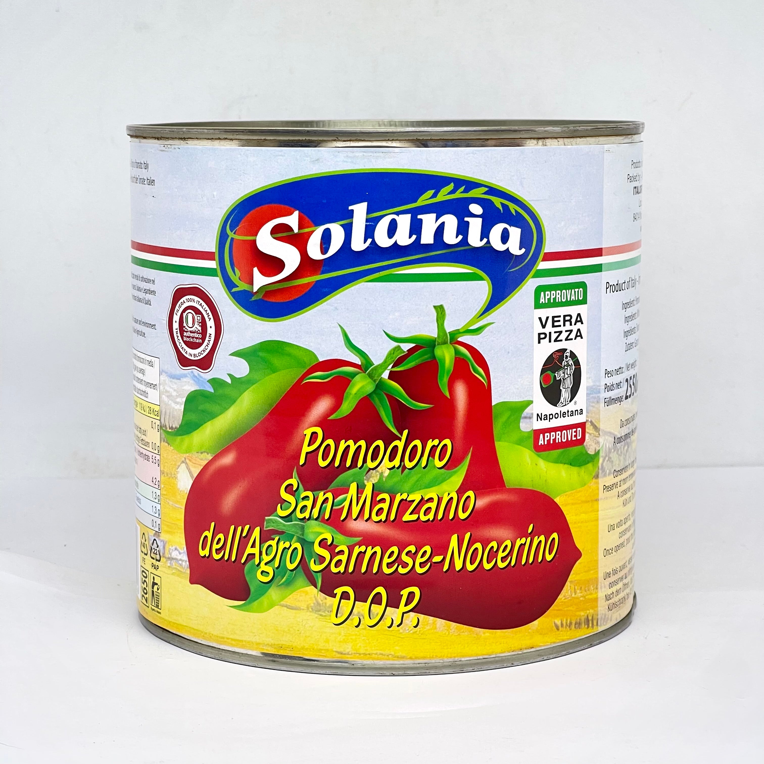SOLANIA 'San Marzano' Whole Peeled Tomato 2.55kg