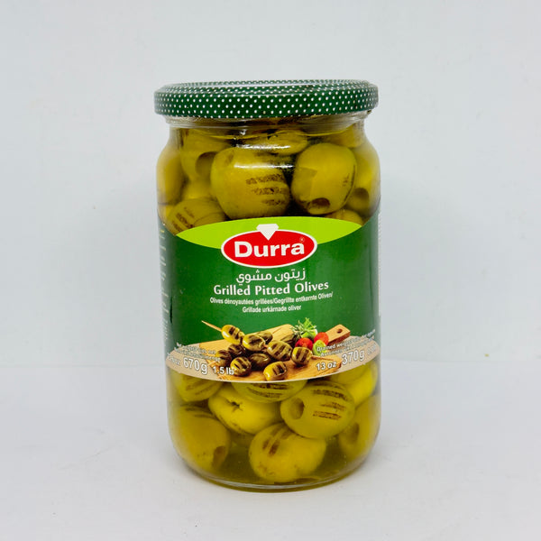 DURRA Pitted Grilled Green Olives 670g