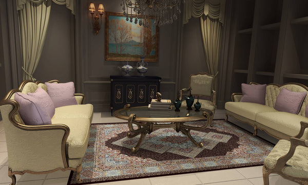 2051 Brown Traditional Area Rug