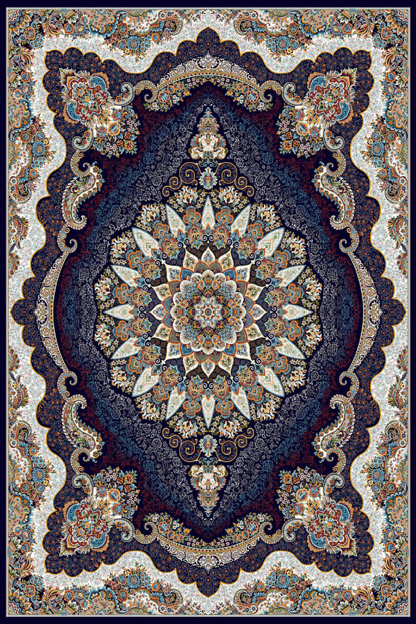 7473 Navy Traditional Area Rug