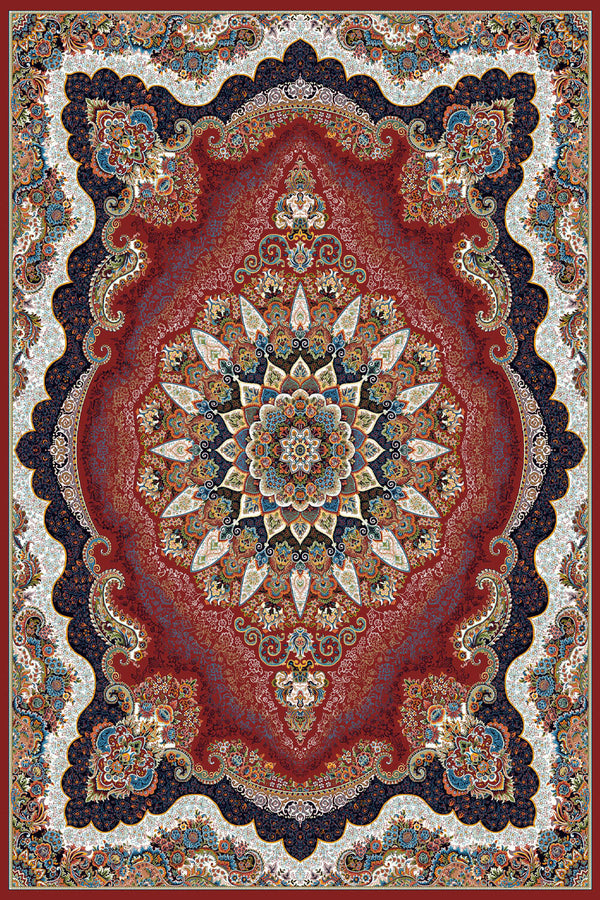 7473 Red Traditional Area Rug