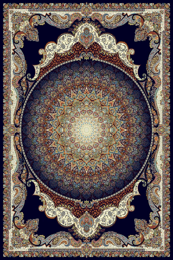 7486 Navy Traditional Area Rug