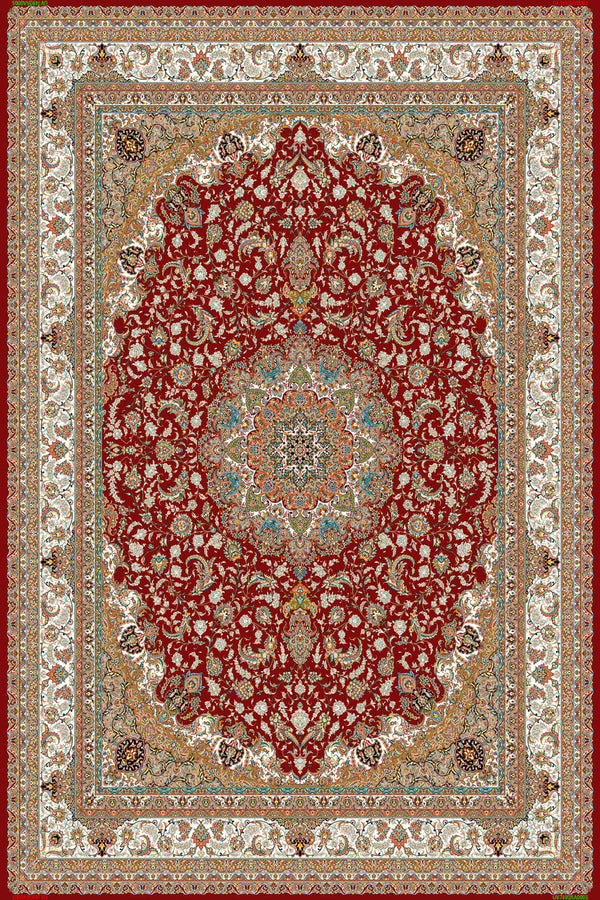 7492 Red Traditional Area Rug