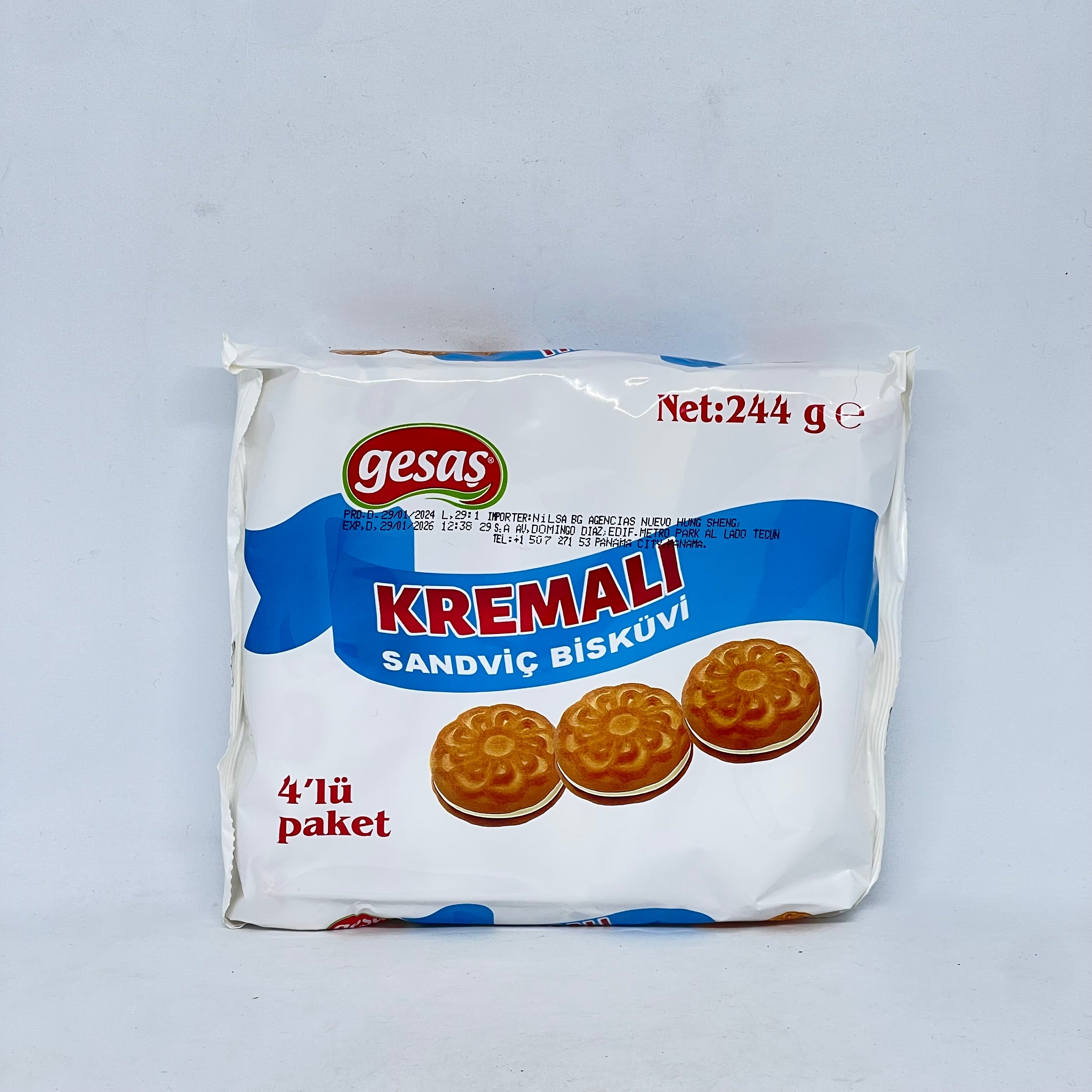 ULKER Kremali Vanilla Biscuit 244g