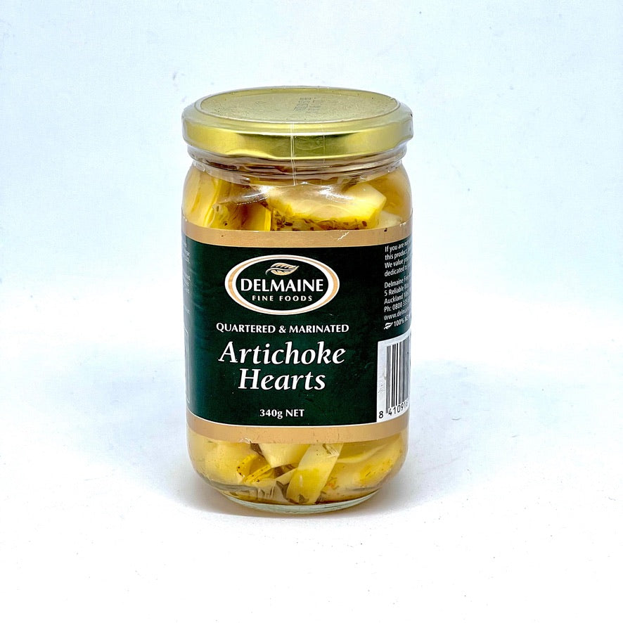 DELMAINE Quartered & Marinated Artichoke Hearts 340g