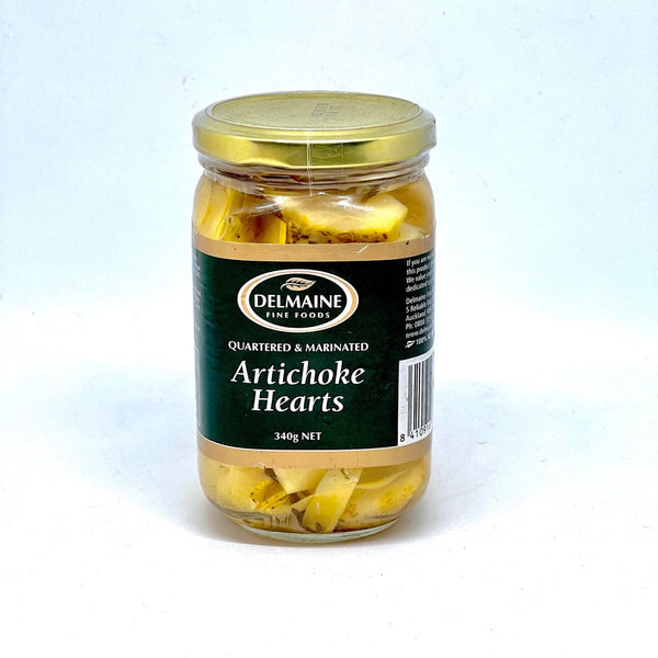 DELMAINE Quartered & Marinated Artichoke Hearts 340g