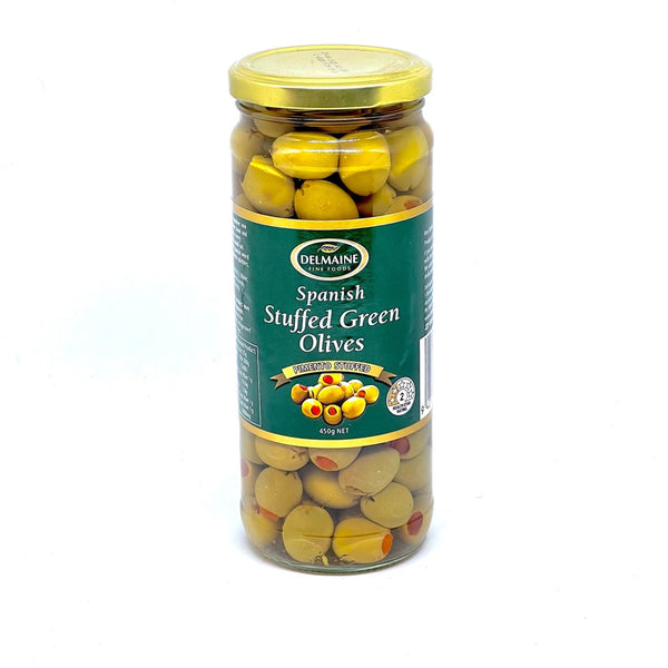 DELMAINE Spanish Pimento Stuffed Green Olives 450g