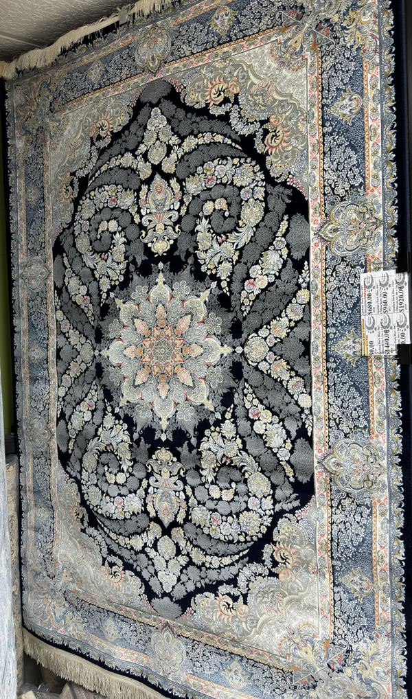 Apadana Dark Blue Traditional Persian Area Rug