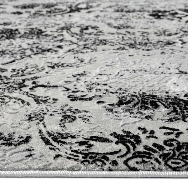 Amethyst 4001 Black Hallway Runner