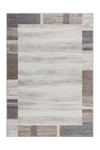Feeling 500 Beige Silver Plain Border Thick Rug - Lalee Designer Rugs