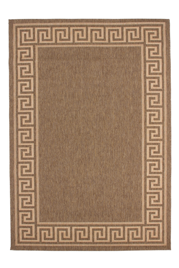 Finca 502 Coffee Border Outdoor/Kitchen Rug - Lalee Designer Rugs