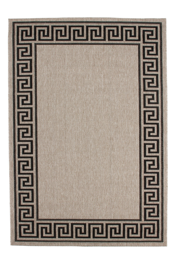 Finca 502 Silver Border Outdoor/Kitchen Rug - Lalee Designer Rugs