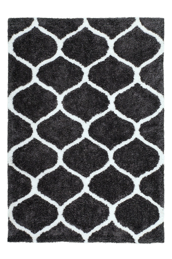 Grace 802 Graphite Moroccan Style Shaggy Rug - Lalee Designer Rugs