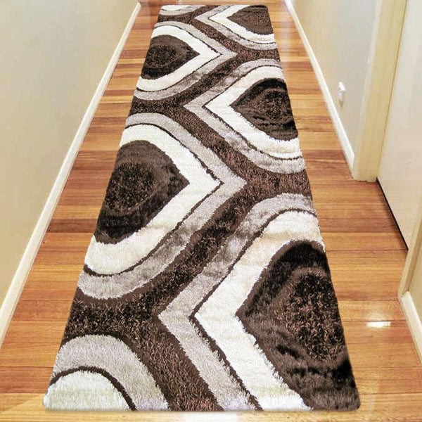 Luxe Shaggy 1204 Brown Hallway Runner
