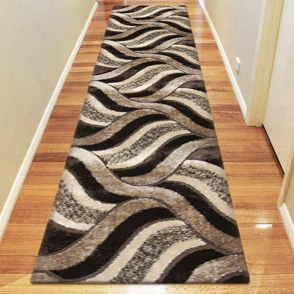 Luxe Shaggy 5328 Brown Hallway Runner