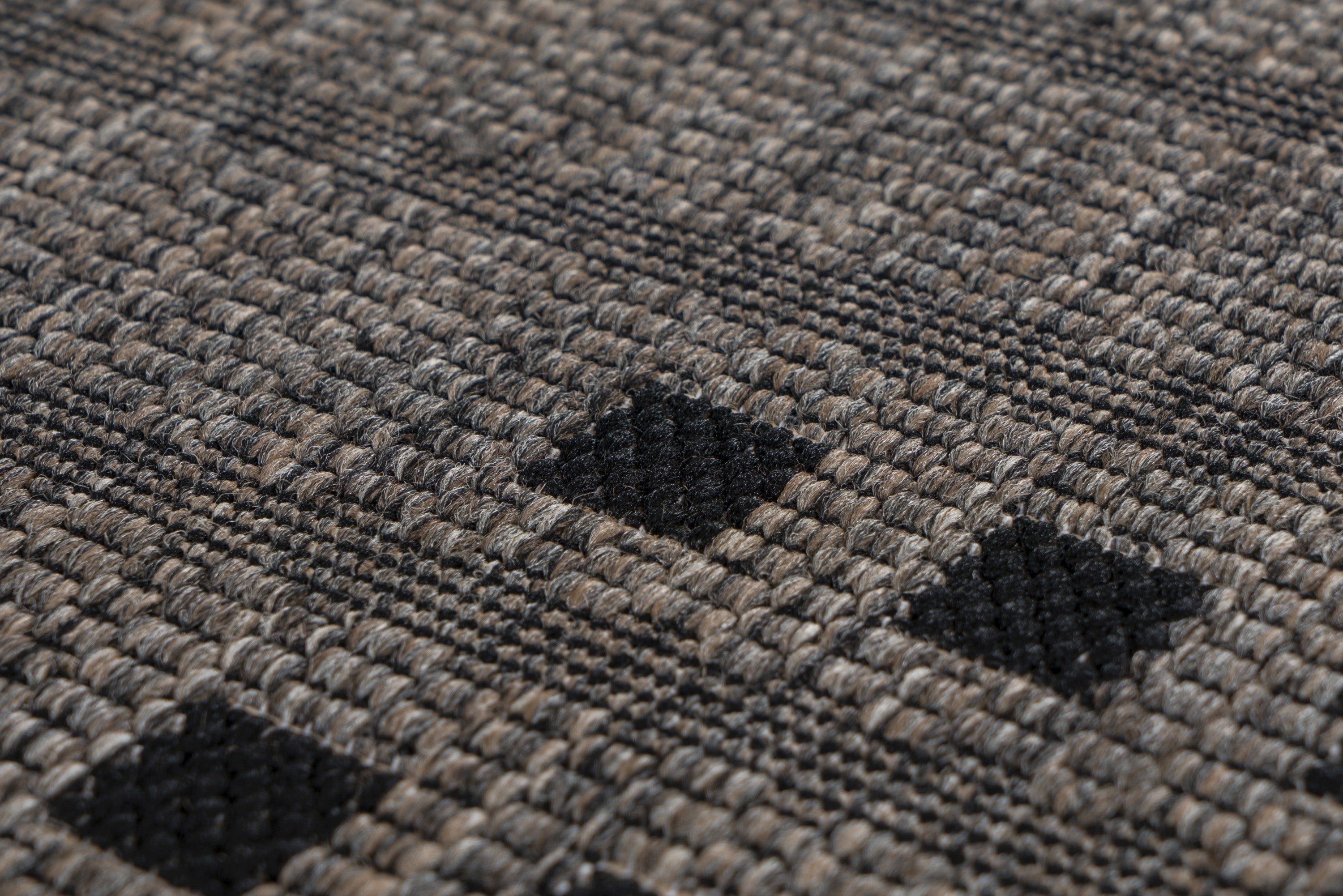 Sunset 606 Outdoor and Kitchen Taupe Rug with Dice Spotted Design - Lalee Designer Rugs