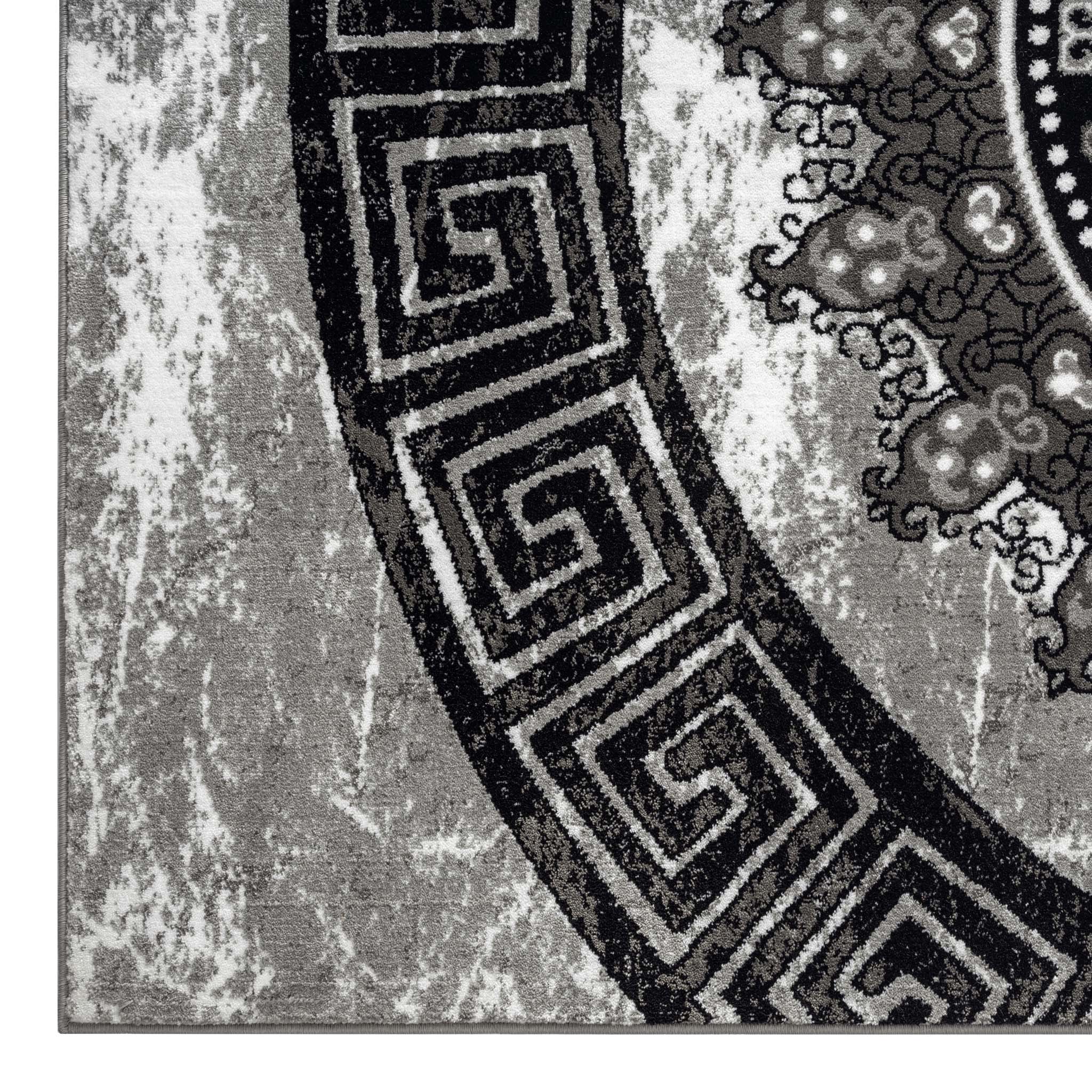 Saffron 2108 Grey Hallway Runner