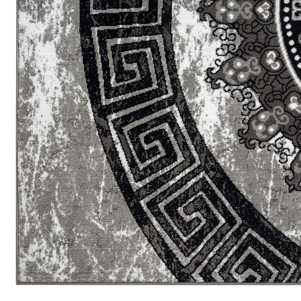 Saffron 2108 Grey Hallway Runner