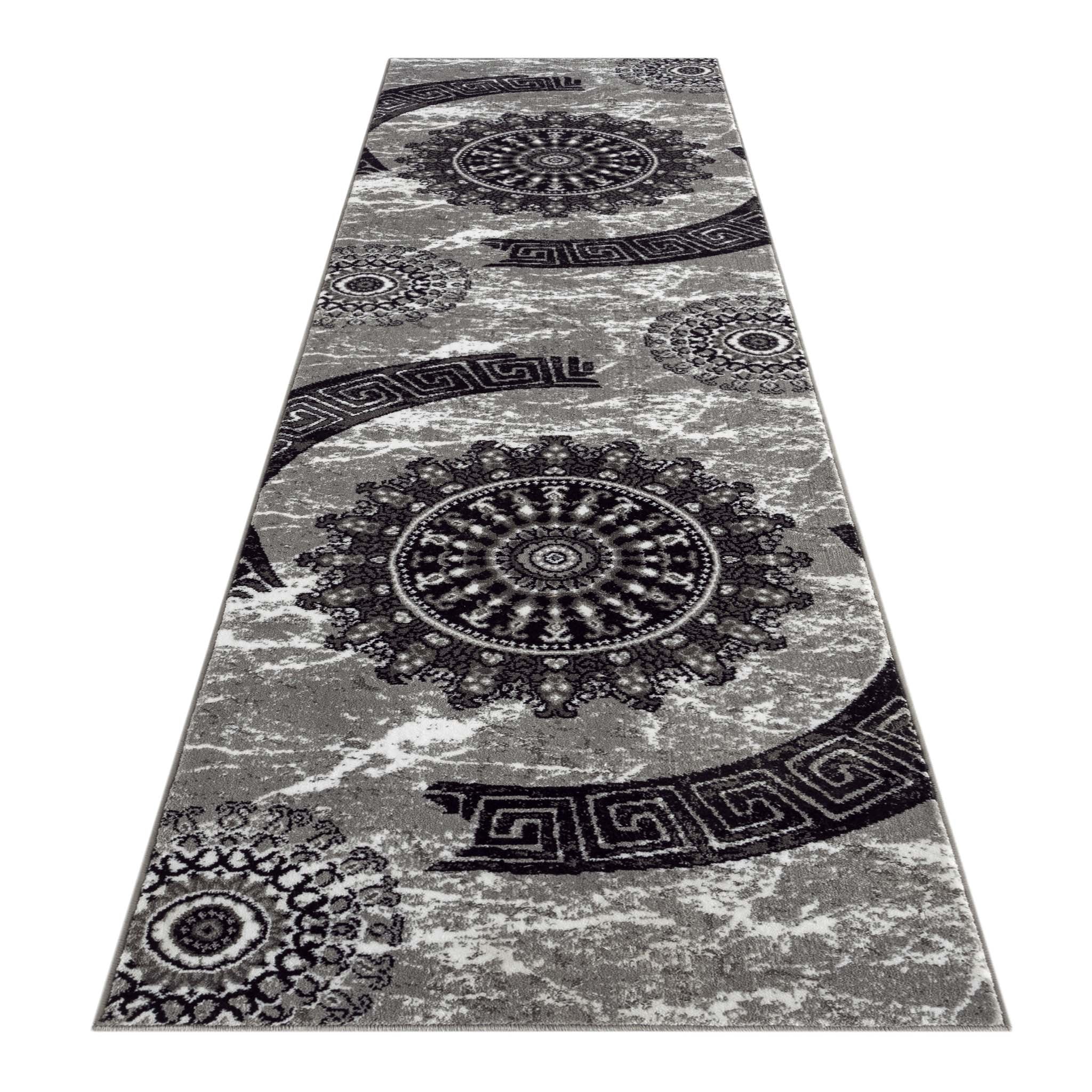 Saffron 2108 Grey Hallway Runner