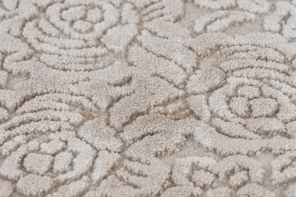 Pierre Cardin - Vendome 700 Luxury Acrylic Beige Rug with Centre Medallion - Lalee Designer Rugs