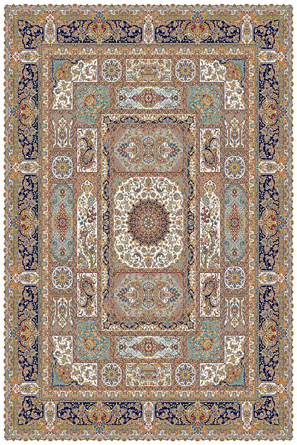 7495 Cream; 4m²; 700reeds/m; 1.5m x 2.25m Rug