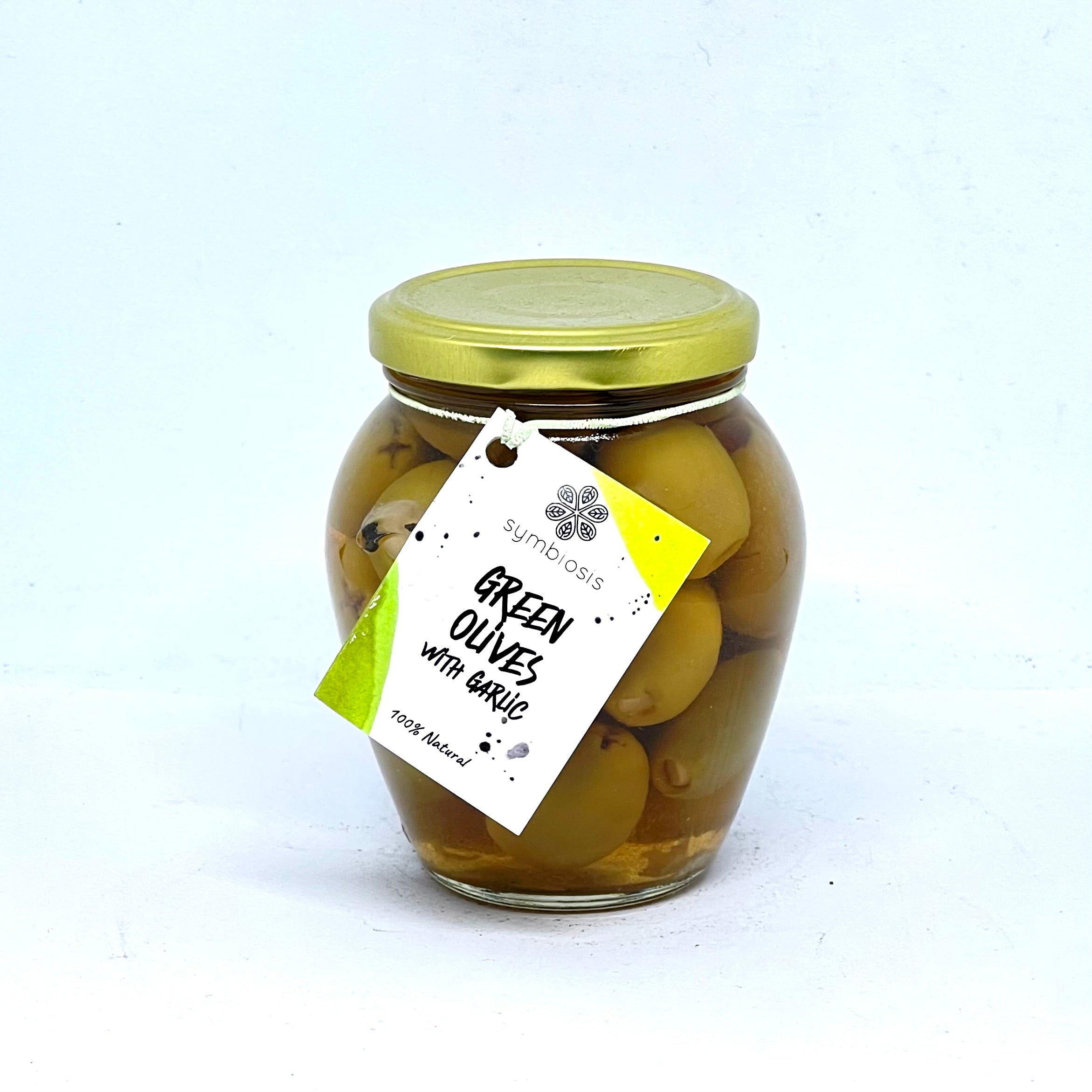 SYMBIOSIS Green Olives w/ Garlic 315g