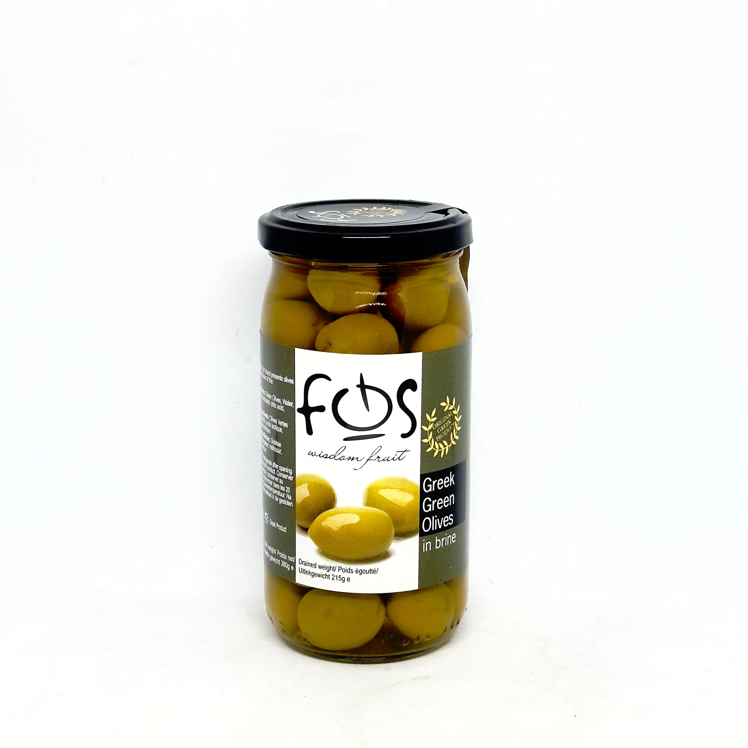 FOS Green Olives 360g