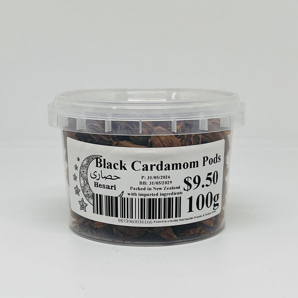 HESARI Black Cardamom Pods 100g