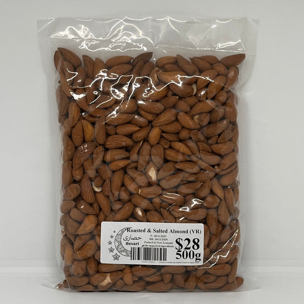HESARI Almond Afghan VR Roasted & Salted Poly Bag 500g