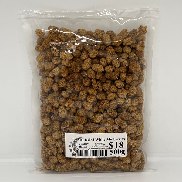HESARI Dried White Mulberries Poly Bag 500g