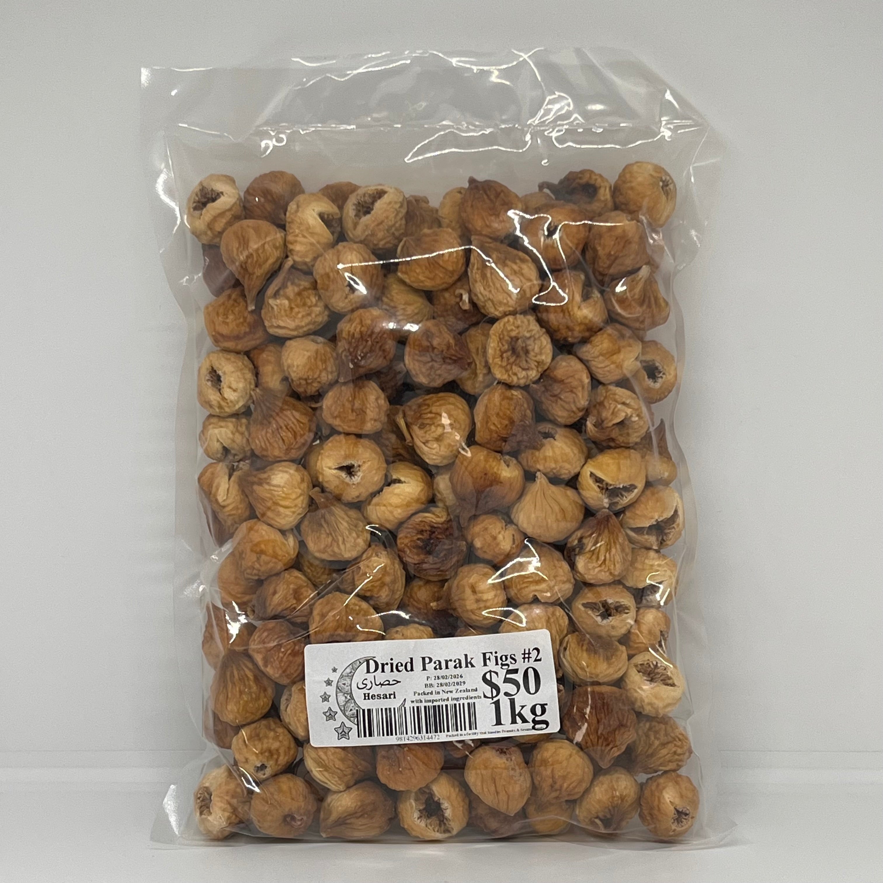 HESARI Dried Parak Figs #2 Poly Bag 1kg
