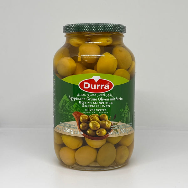 DURRA Egyptian Jumbo Whole Green Olives 1.25kg