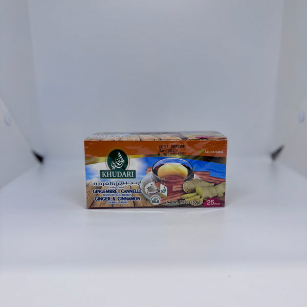 ALKHUDARI Ginger & Cinnamon Tea 25TB 50g
