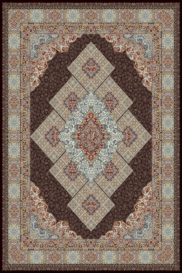 2051 Brown Traditional Persian Area Rug