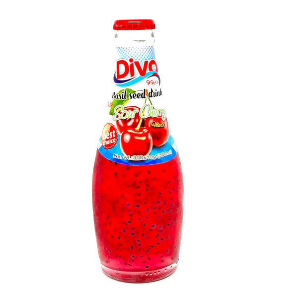 DIVO Sour Cherry Drink w/ Basil Seeds 300mL