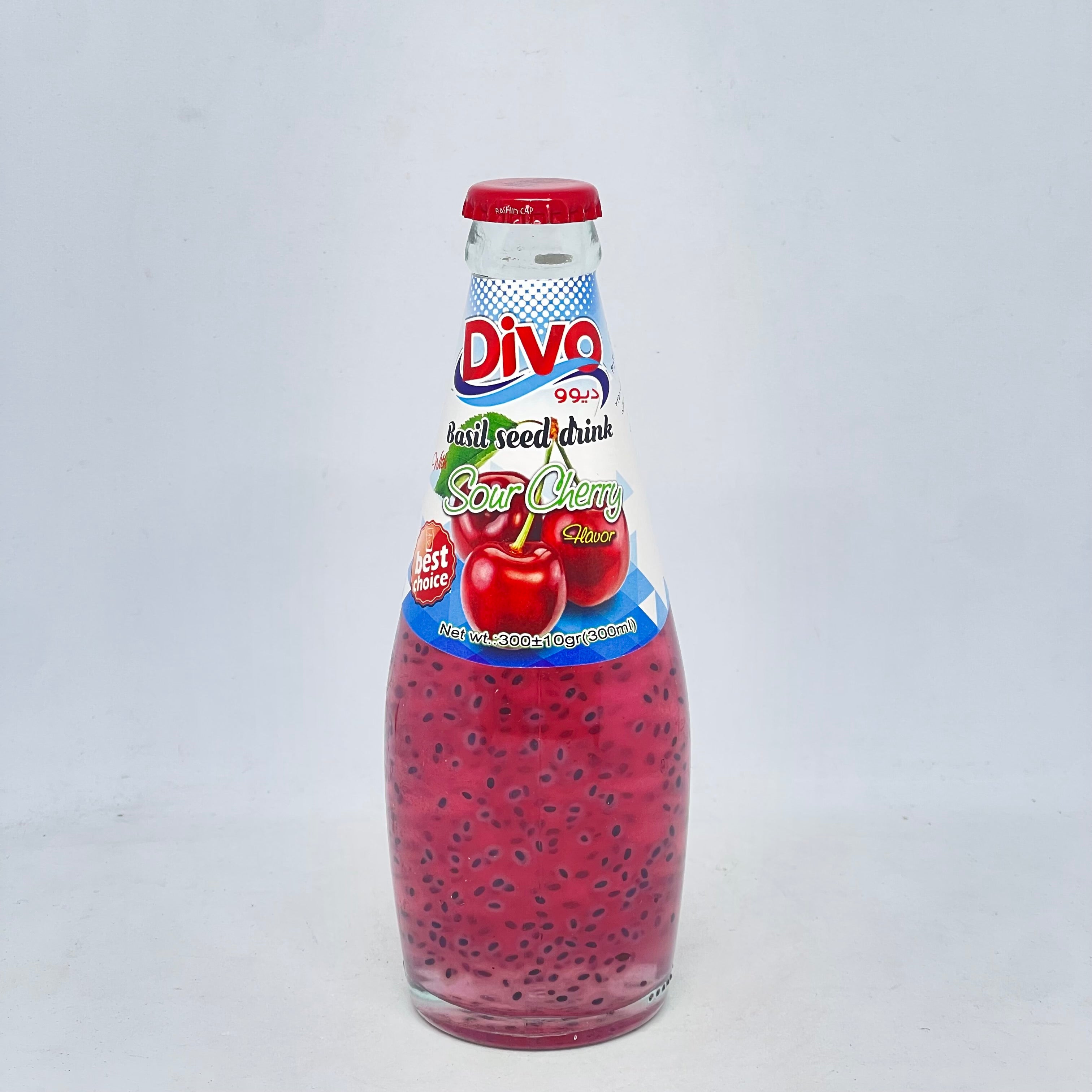 DIVO Sour Cherry Drink w/ Basil Seeds 300mL