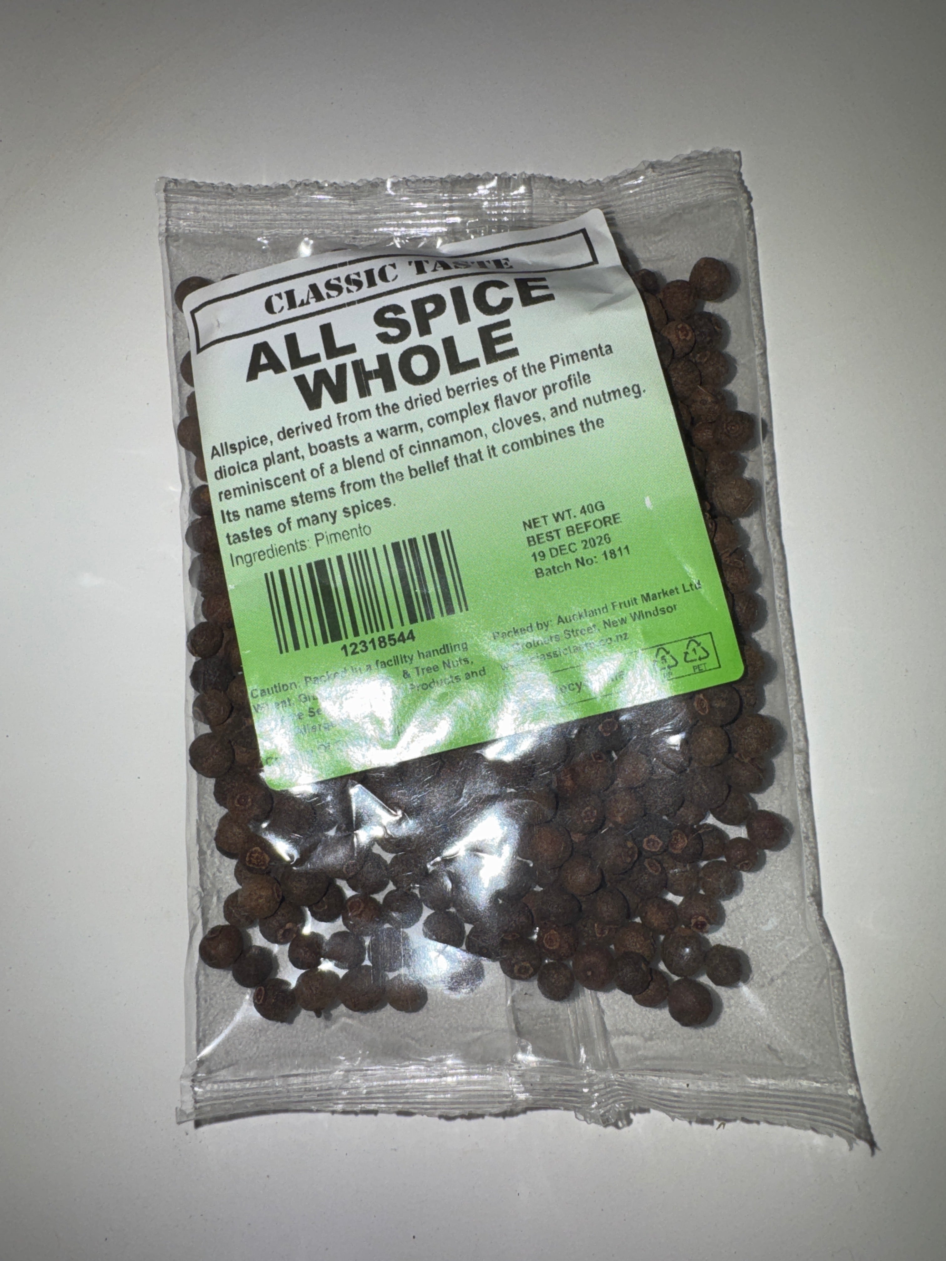 CLASSIC TASTE All Spice Whole 40g