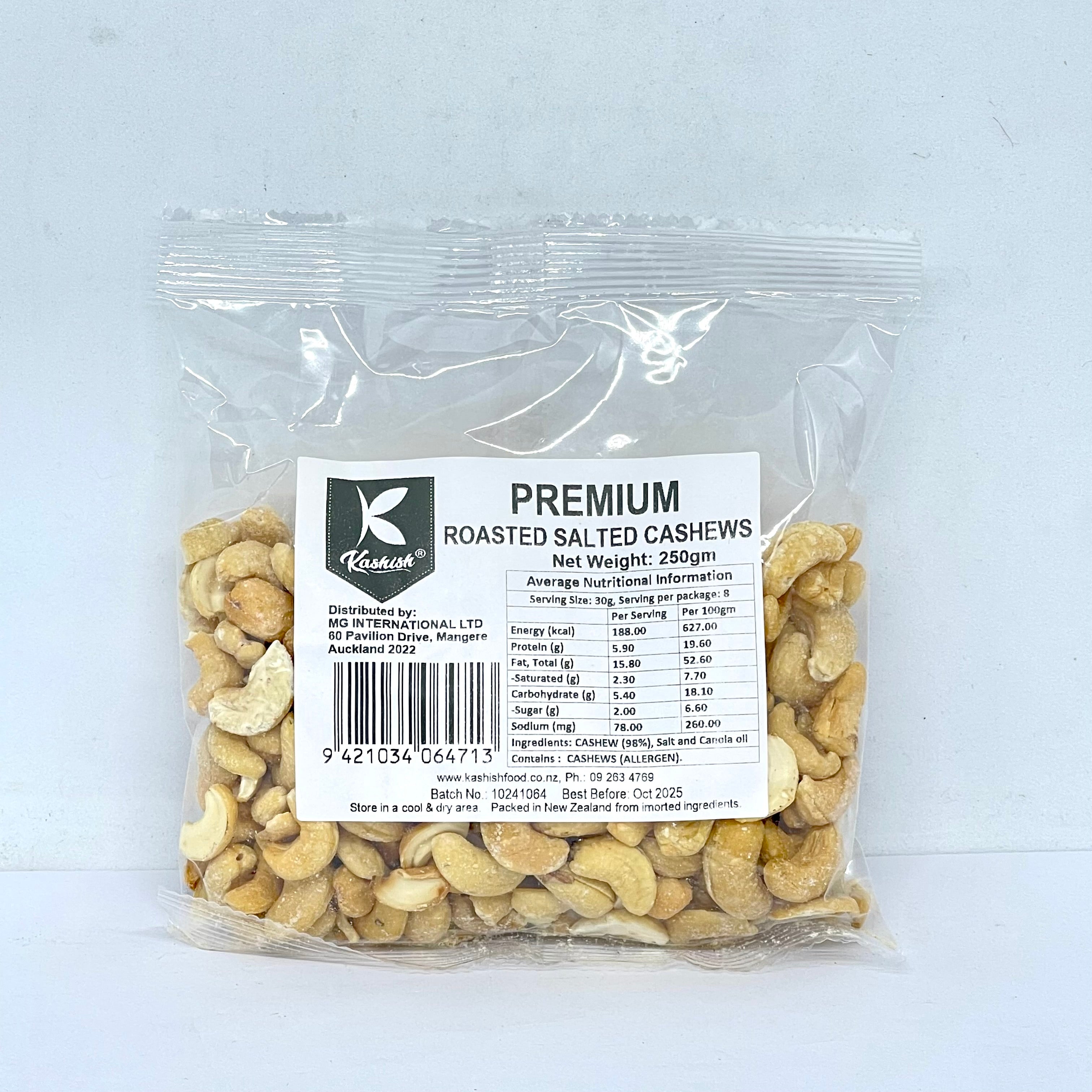 KASHISH Roasted & Salted Cashews 250g