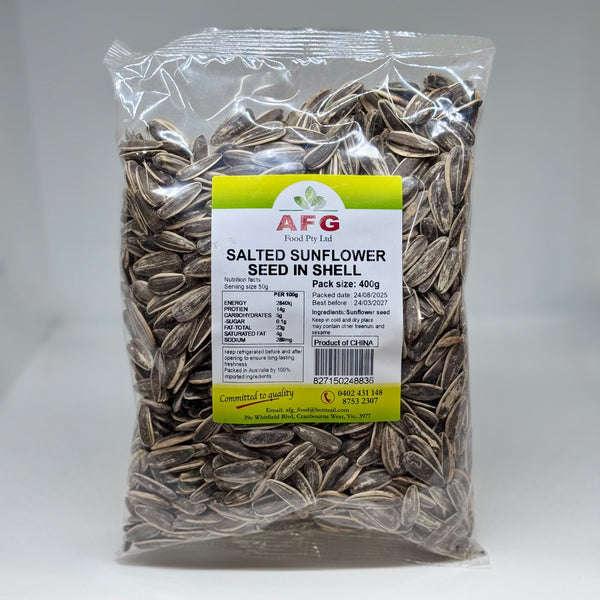 AFGFOOD Salted Sunflower Seeds in Shell 400g