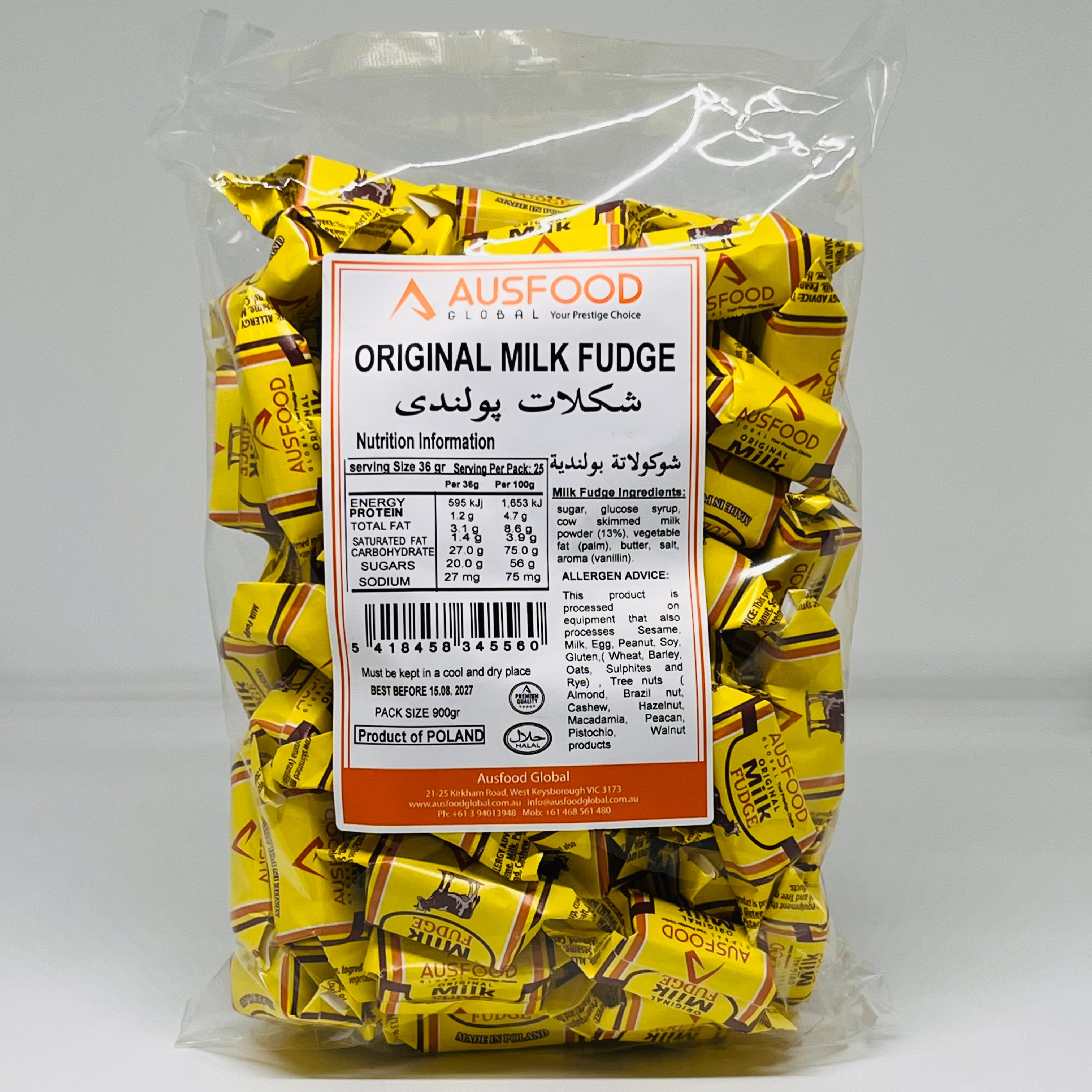 AUSFOOD Original Milk Fudge Polish Chocolate 900g