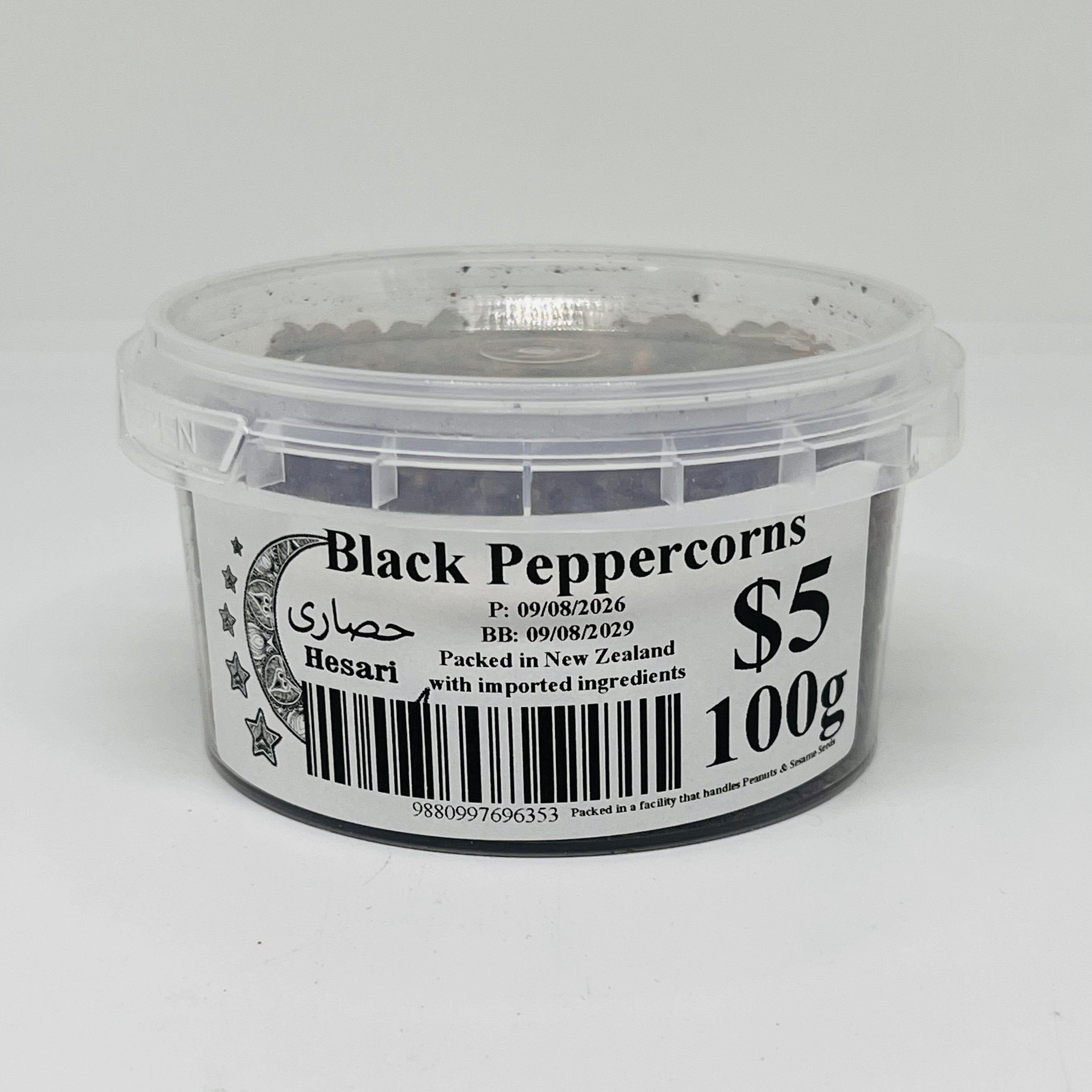 HESARI Black Peppercorns 100g