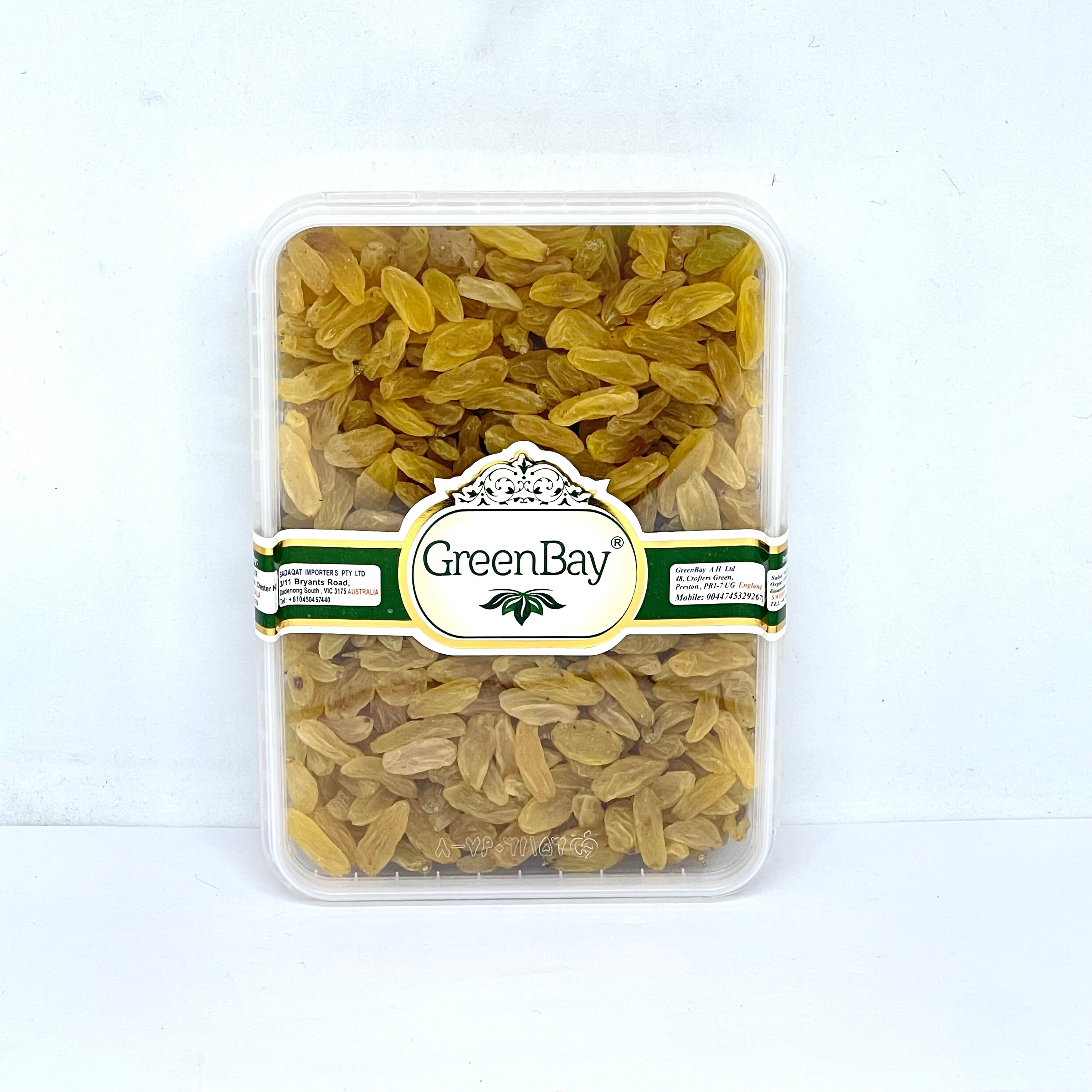 GREEN BAY Dried Golden Raisins 500g