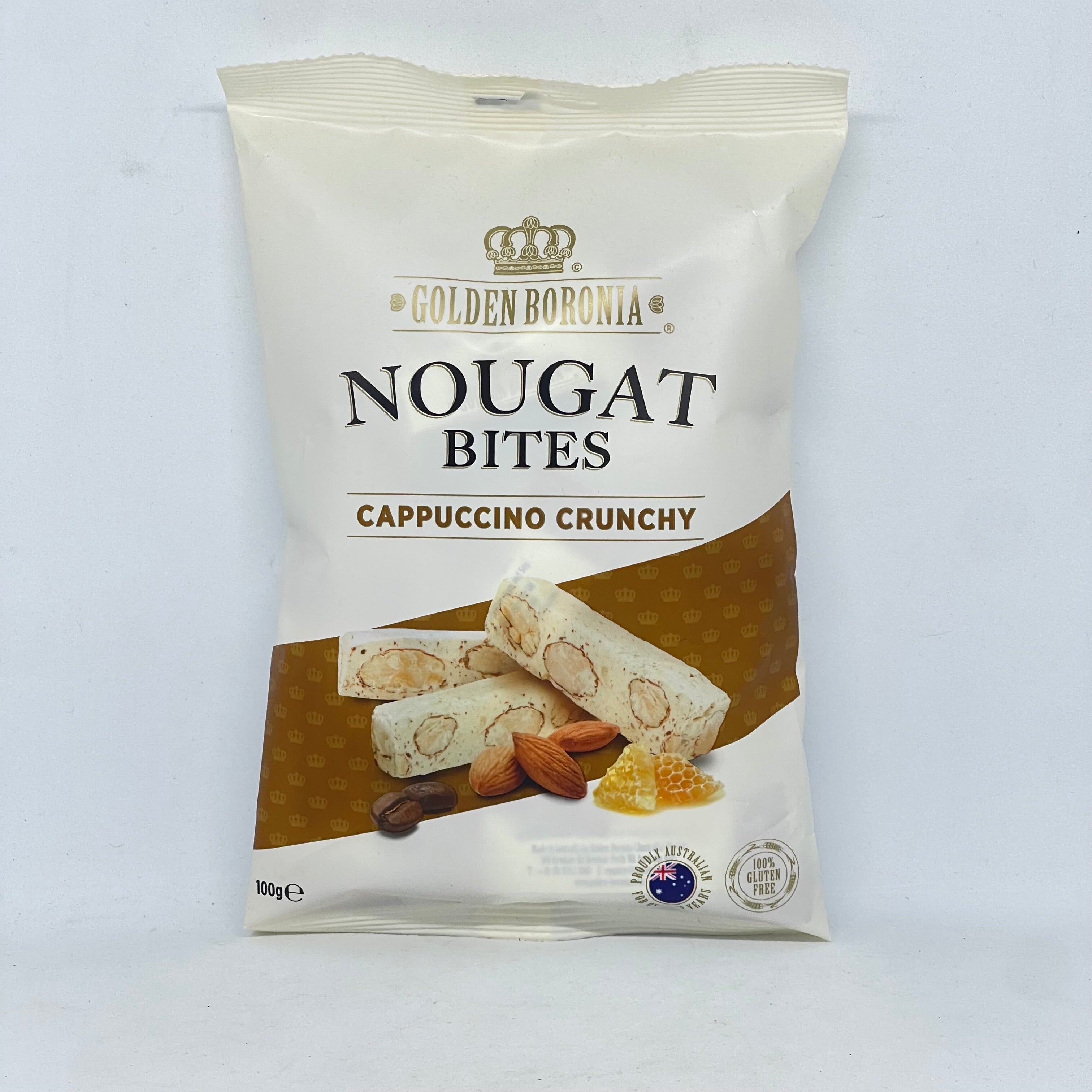 GOLDEN BORONIA Nougat Bites Capuccino Crunchy 100g