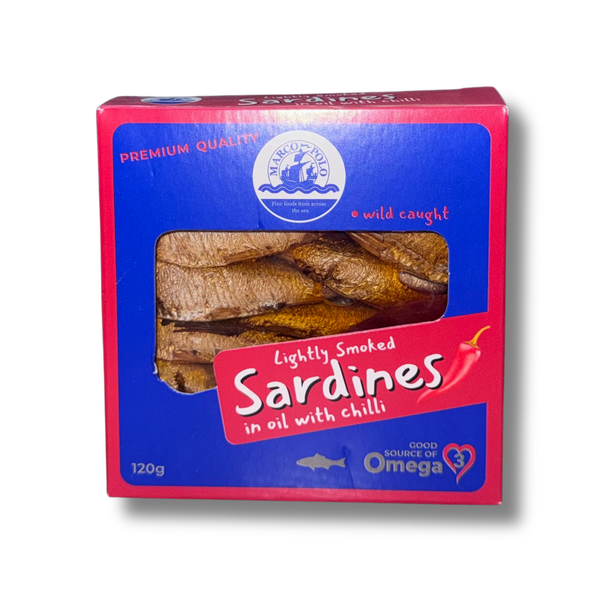 MARCO POLO Lightly Smoked Sardines Chilli 120g