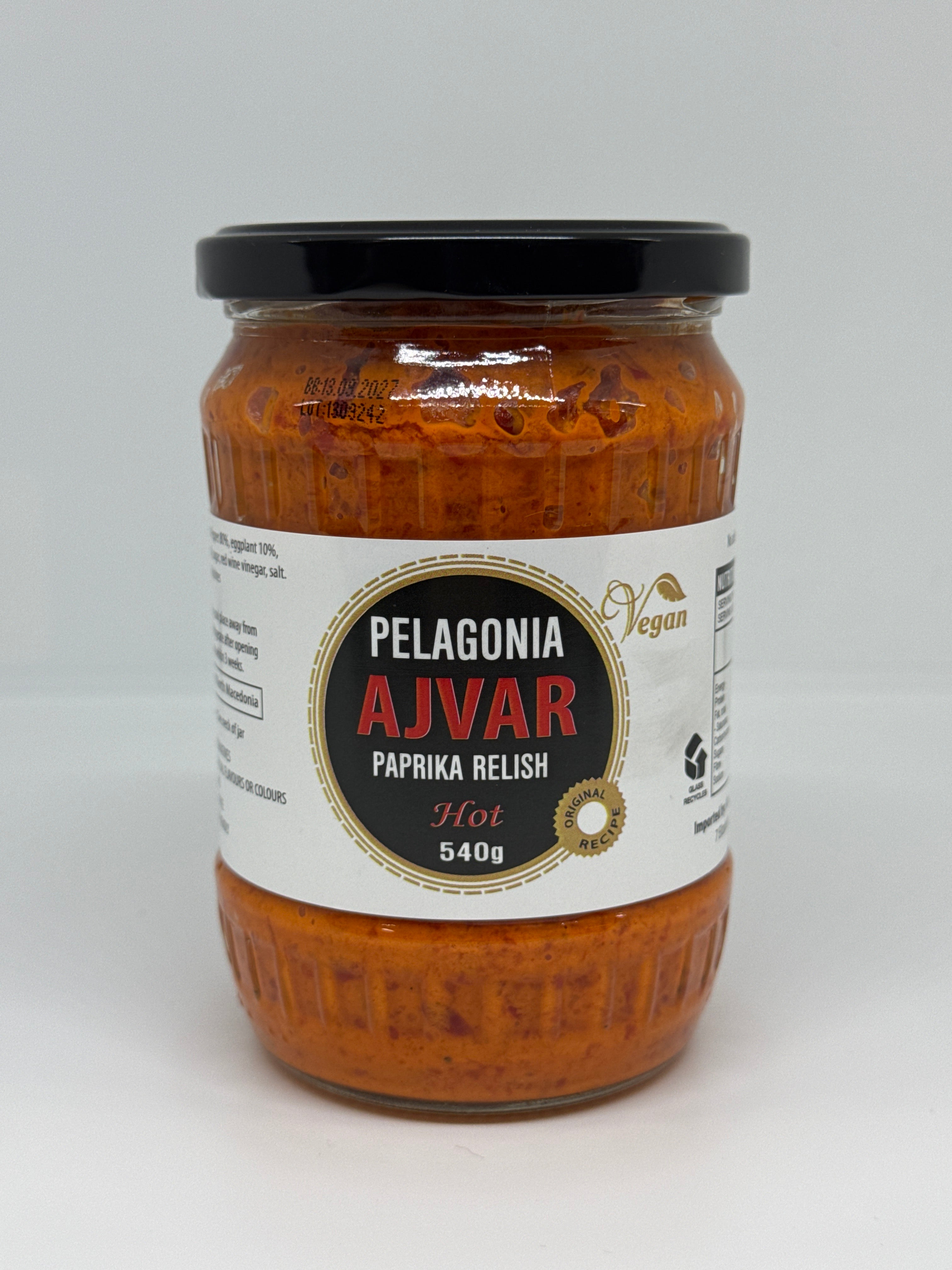 PELAGONIA Paprika Relish Ajvar Hot 540g