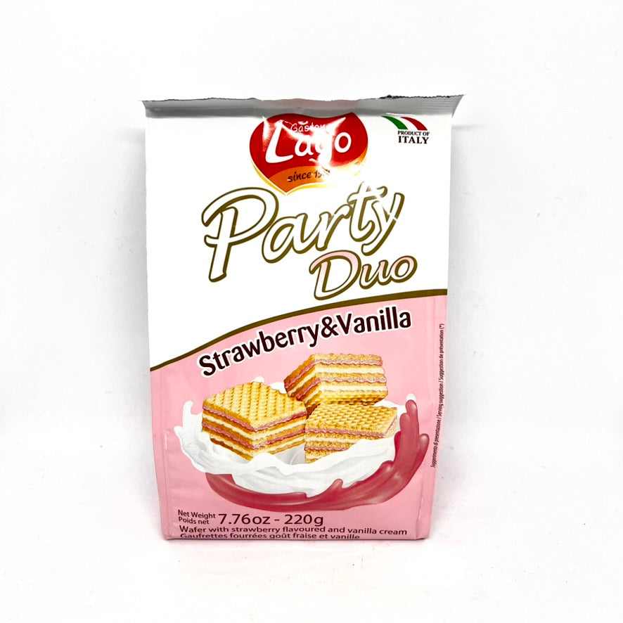 LAGO Strawberry & Vanilla Party Wafers 250g