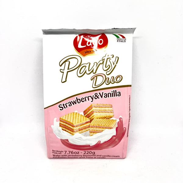LAGO Strawberry & Vanilla Party Wafers 250g