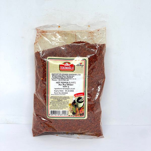 TEKINOGLU Hot Pepper Flakes / Aci Pul Biber 500g