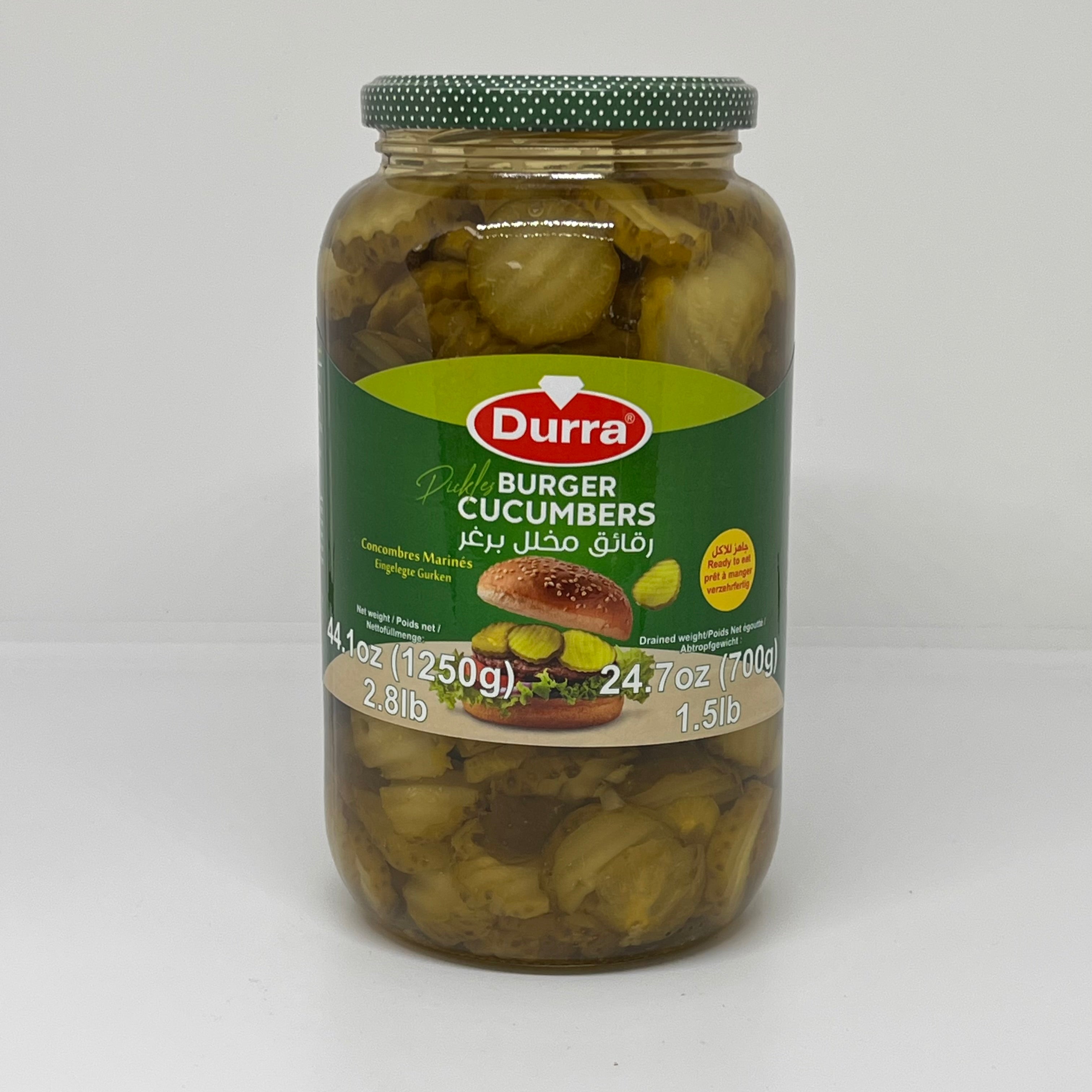 DURRA Burger Cucumber Slices 1250g