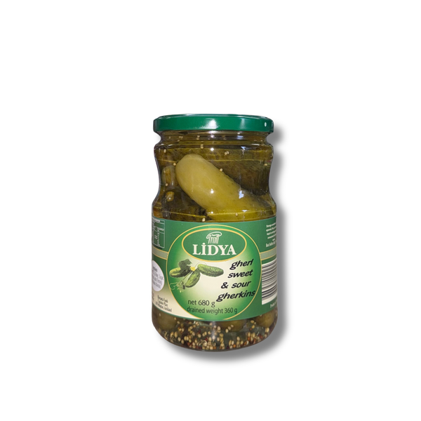 LIDYA Sweet & Sour Gherkins 680g